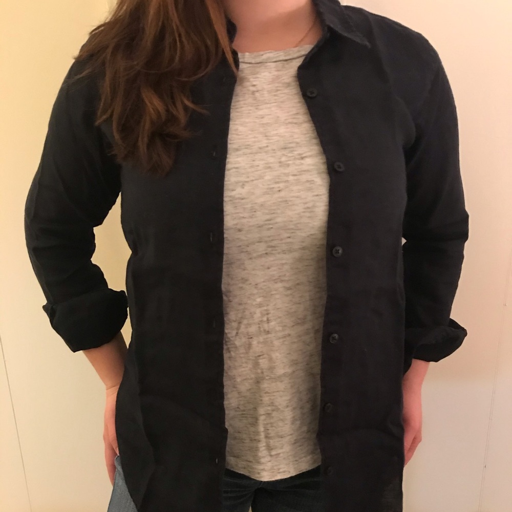 Uniqlo Navy button down